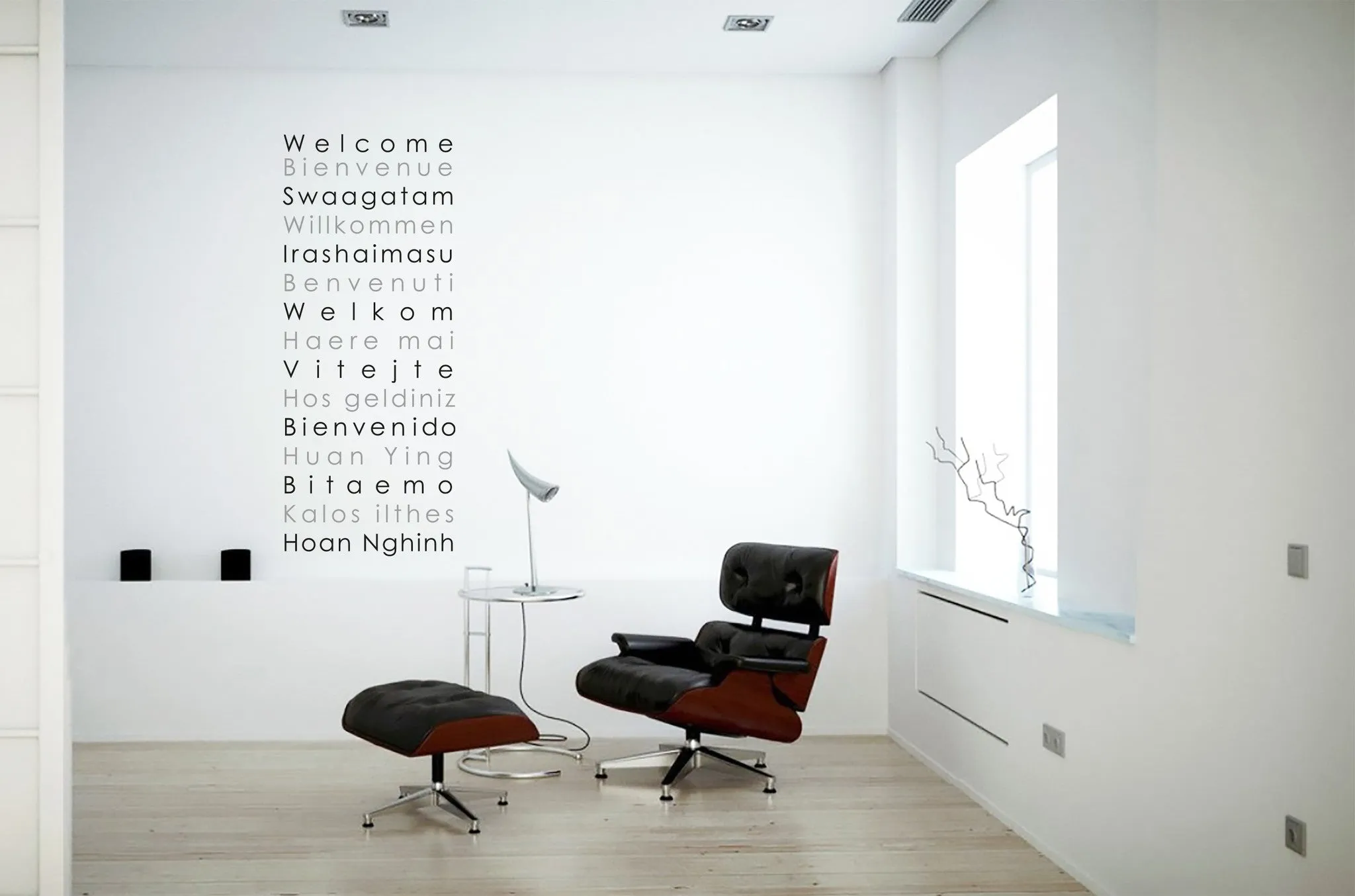 Welcome international wall sticker